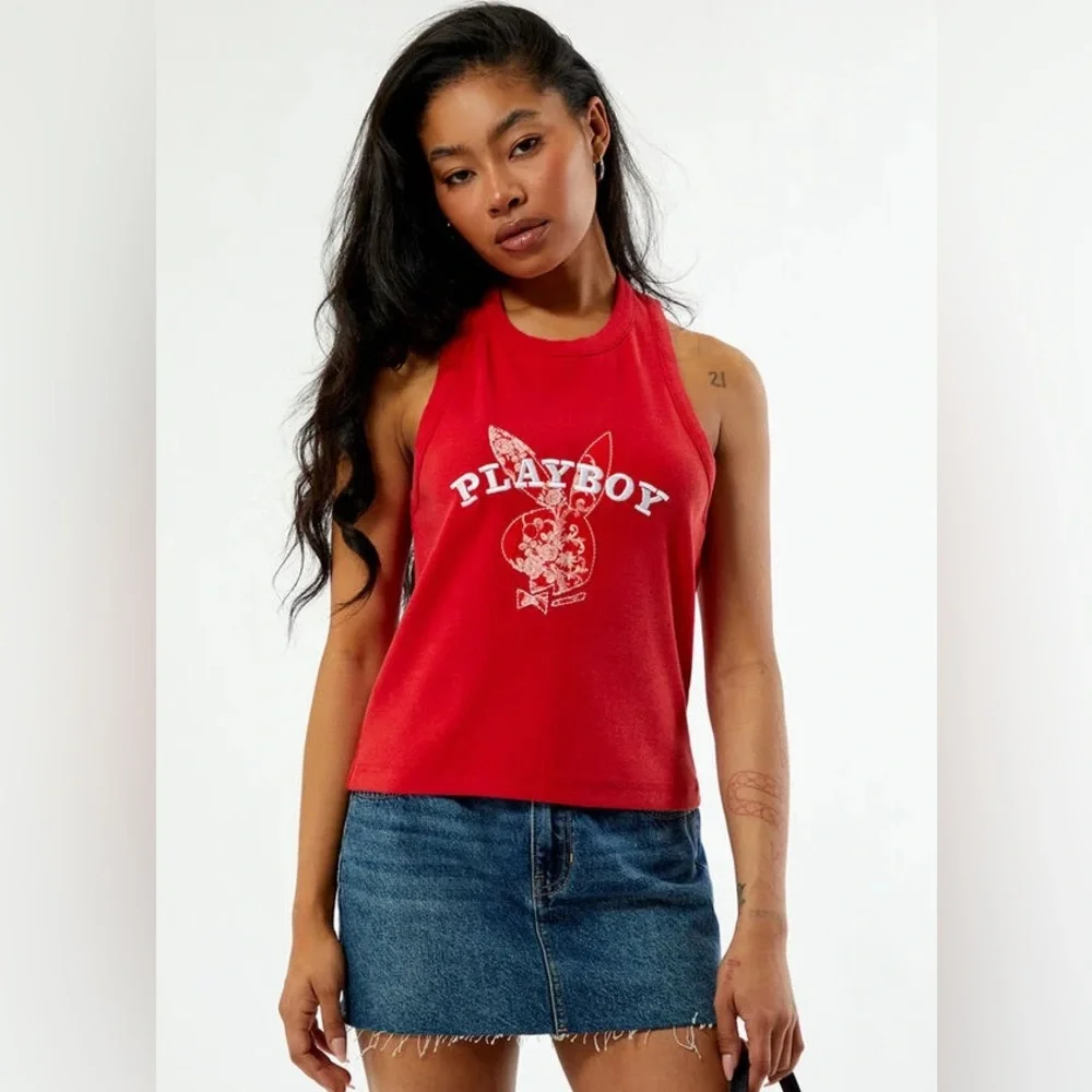 Playboy By PacSun Tank Top - Size Large - NWT! summer tops shirts red shirt y2k - Picture 1 of 10